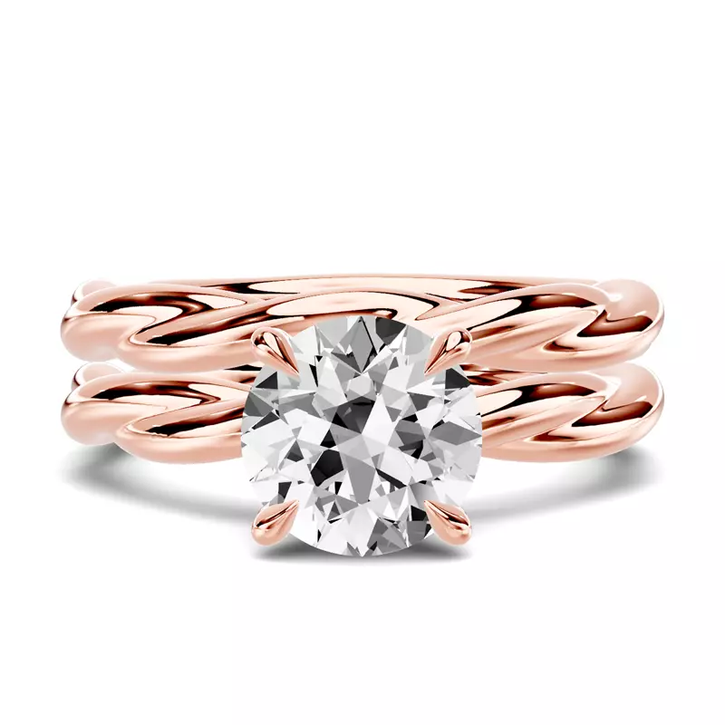 14K Rose Gold Riona Twist Band