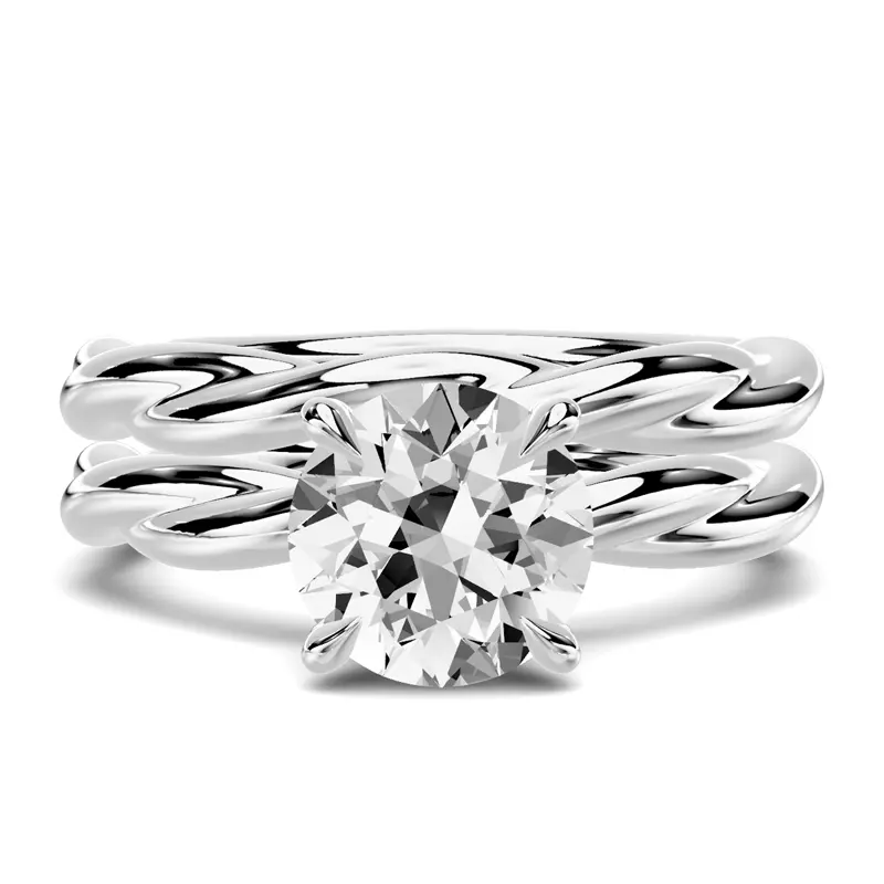 14K White Gold Riona Twist Band