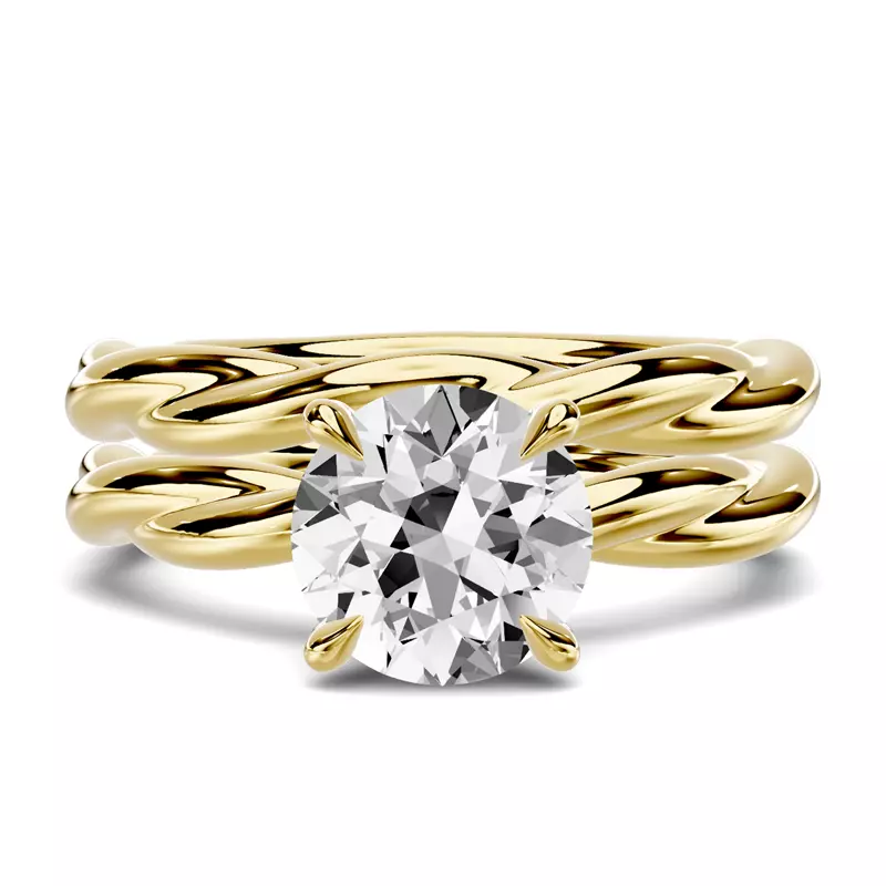 14K Yellow Gold Riona Twist Band