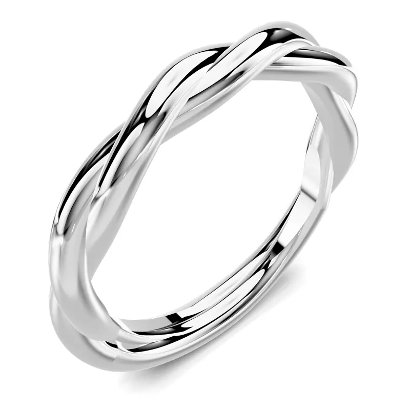 18K White Gold Riona Twist Band