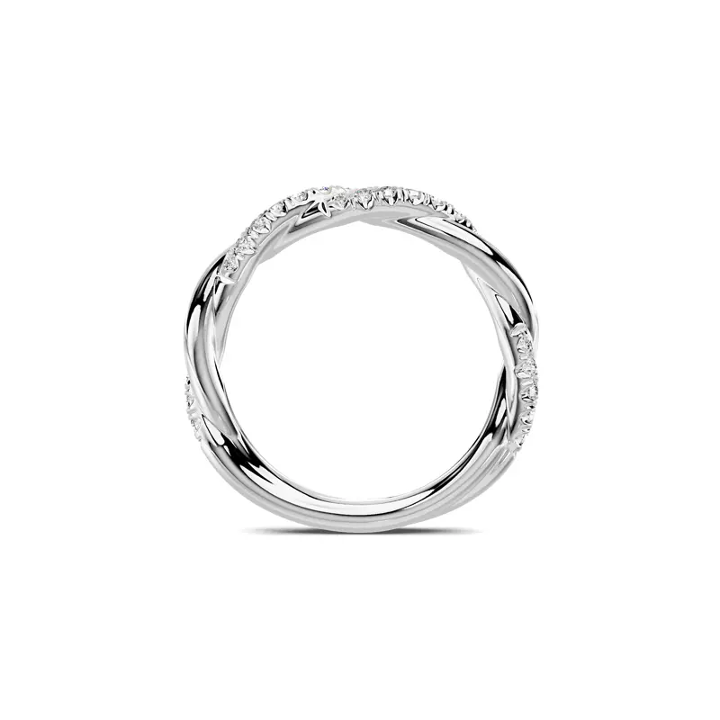 14K White Gold Riona Pavé Twist Band