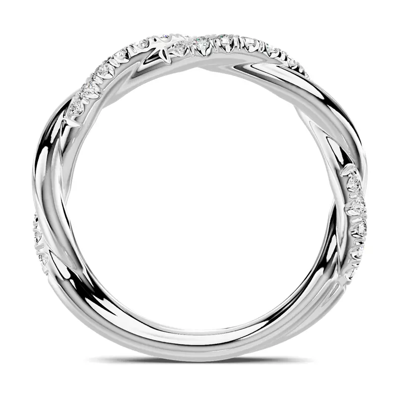 Platinum Riona Pavé Twist Band