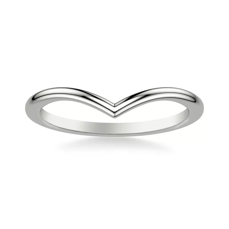 14K White Gold Emmy Wedding Band