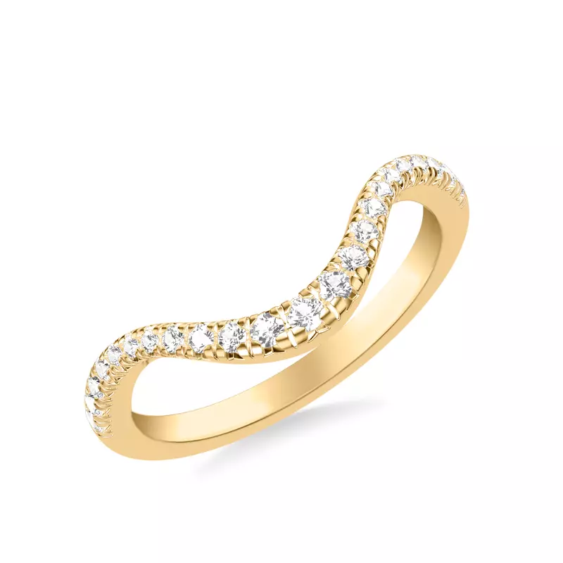 14K Yellow Gold Curvelle Pavé Band