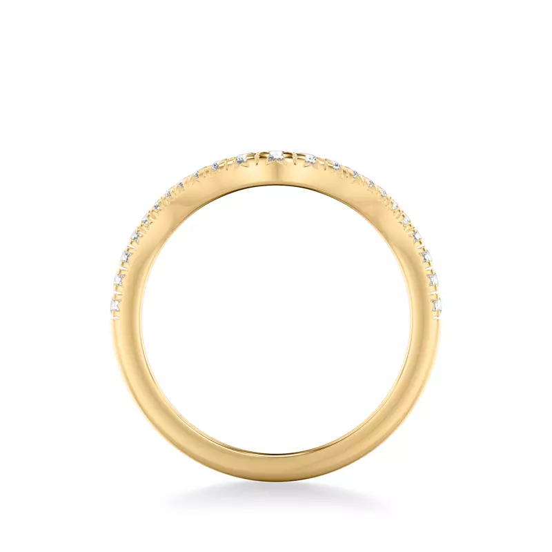 14K Yellow Gold Curvelle Pavé Band