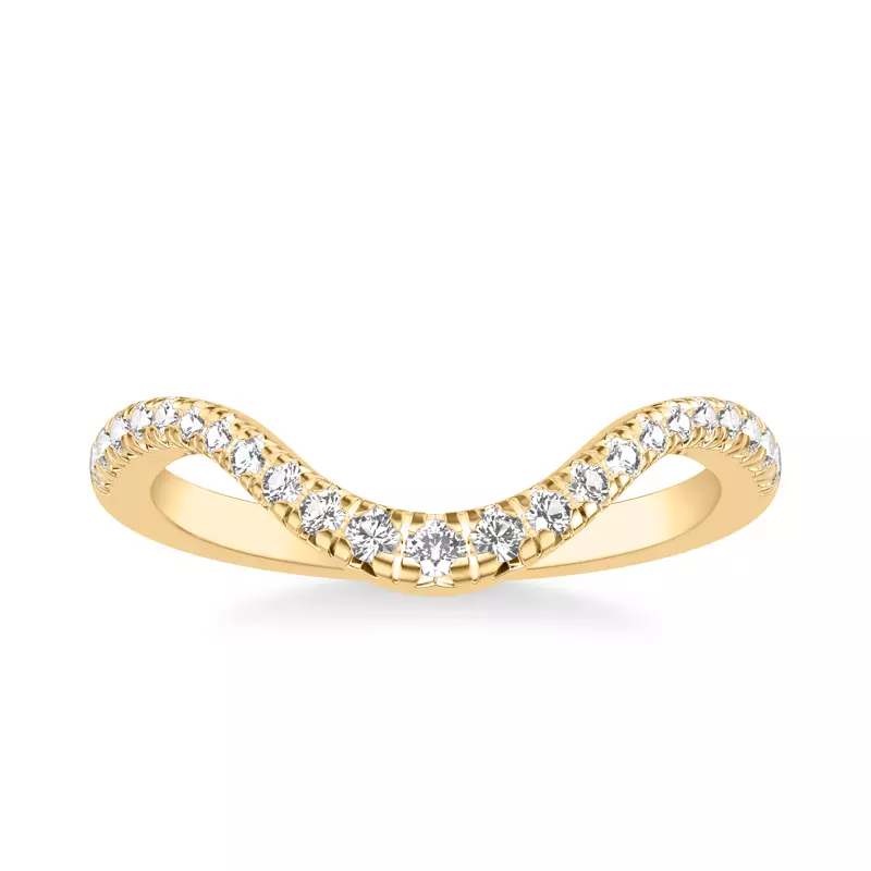 14K Yellow Gold Curvelle Pavé Band