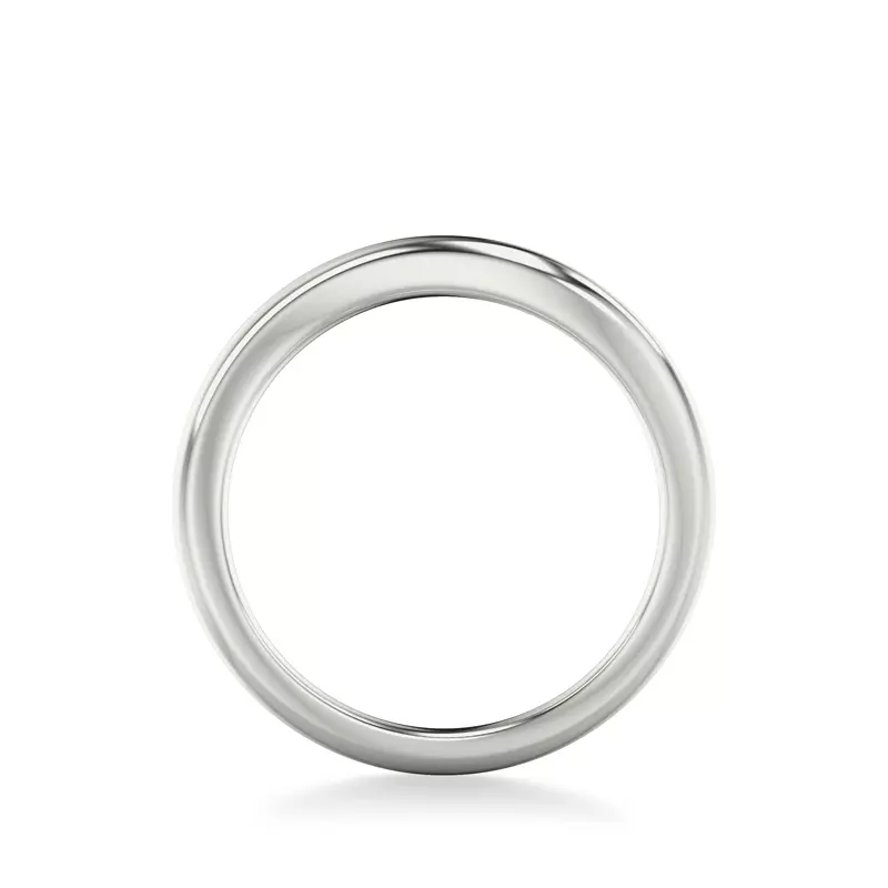 18K White Gold Curvelle Polished Band
