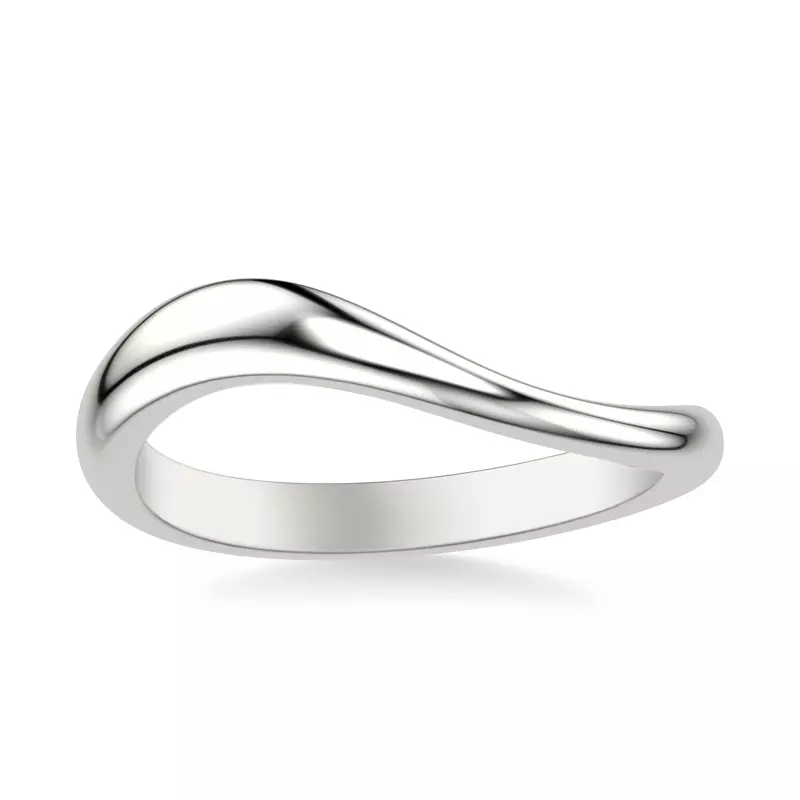 Platinum Curvelle Polished Band