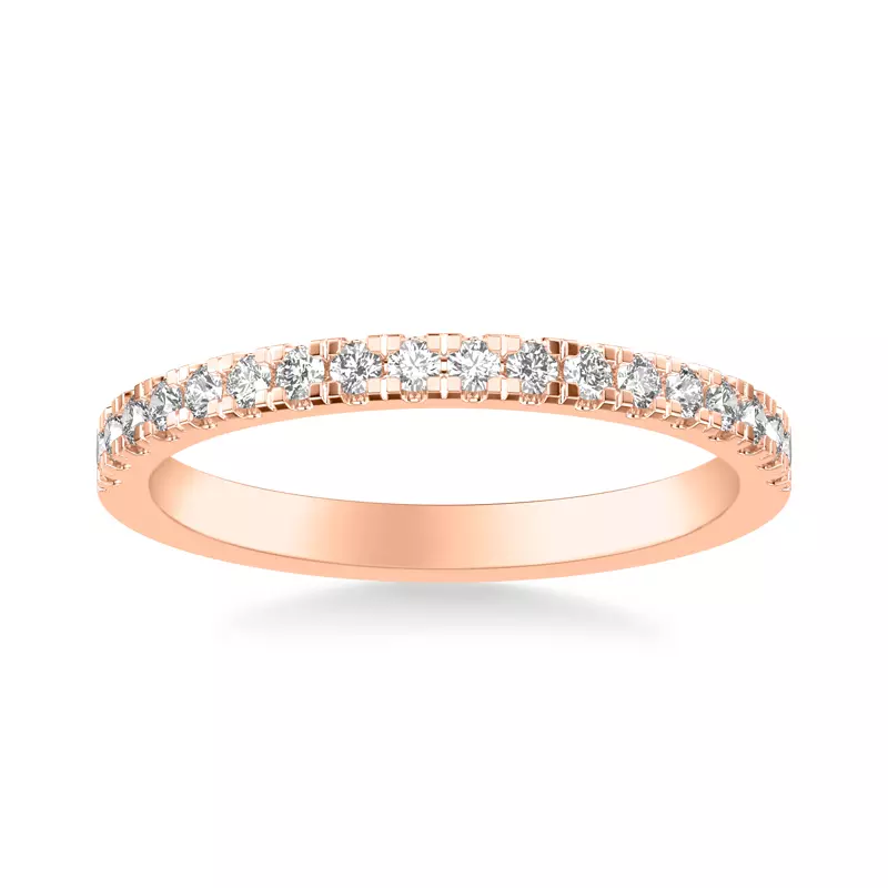 14K Rose Gold Cortina Pavé Band (2.0mm)