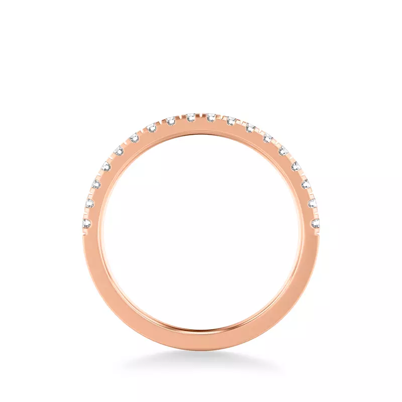 14K Rose Gold Cortina Pavé Band (2mm)