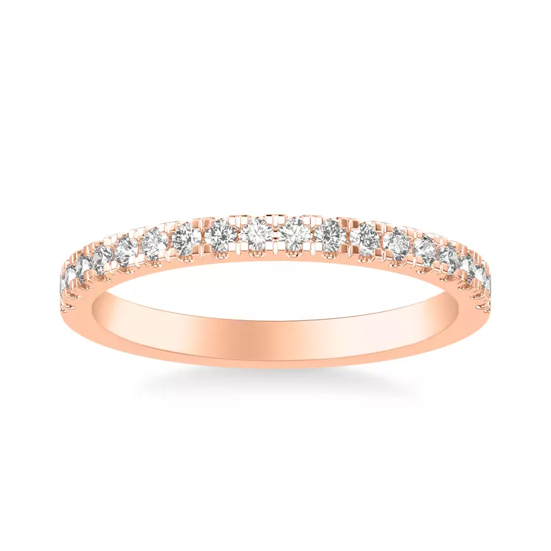 14K Rose Gold Cortina Pavé Band (2mm)