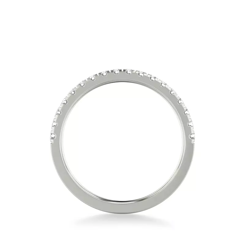 14K White Gold Cortina Pavé Band (2mm)