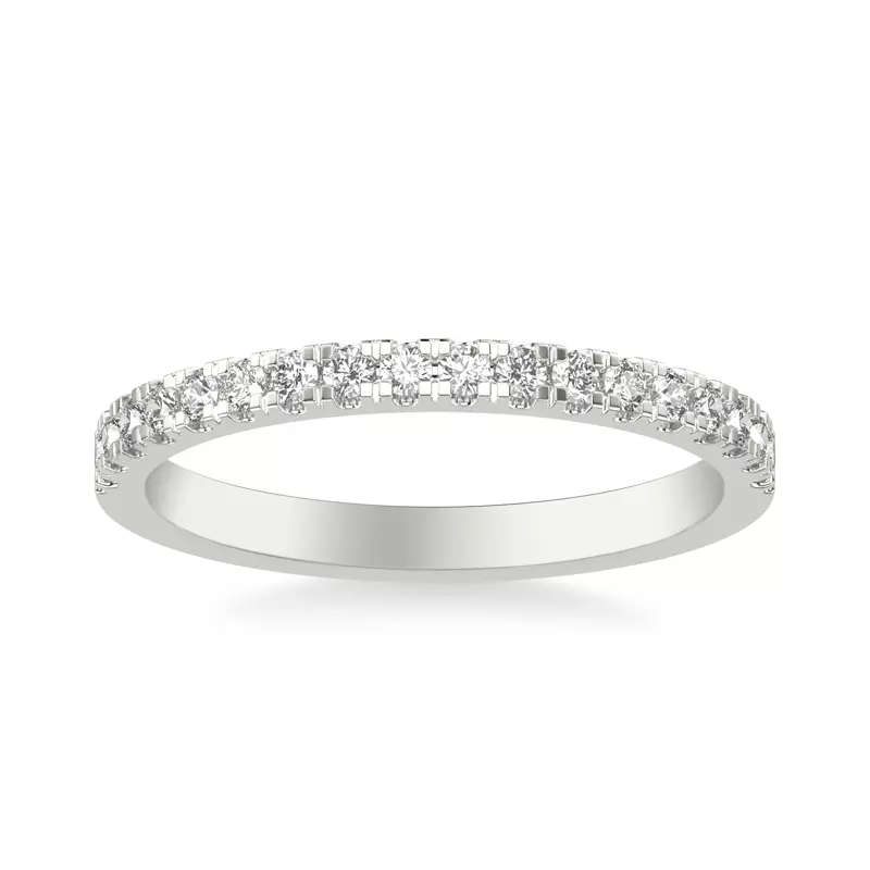 14K White Gold Cortina Pavé Band (2mm)