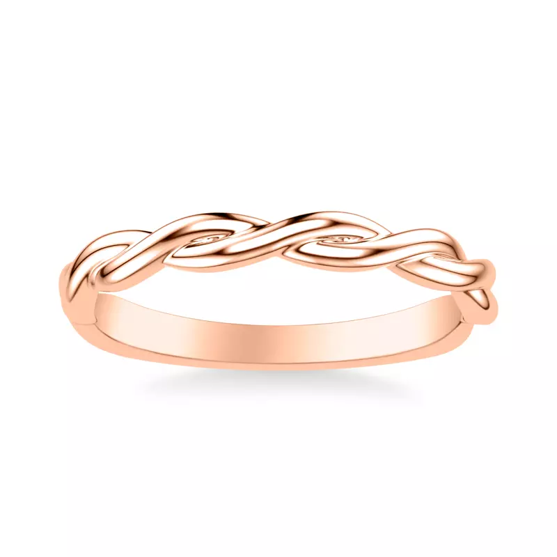14K Rose Gold Whitely Twist Band