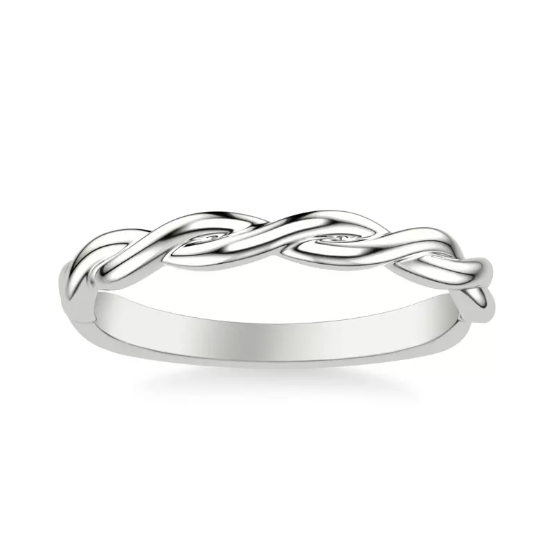 14K White Gold Whitely Twist Band