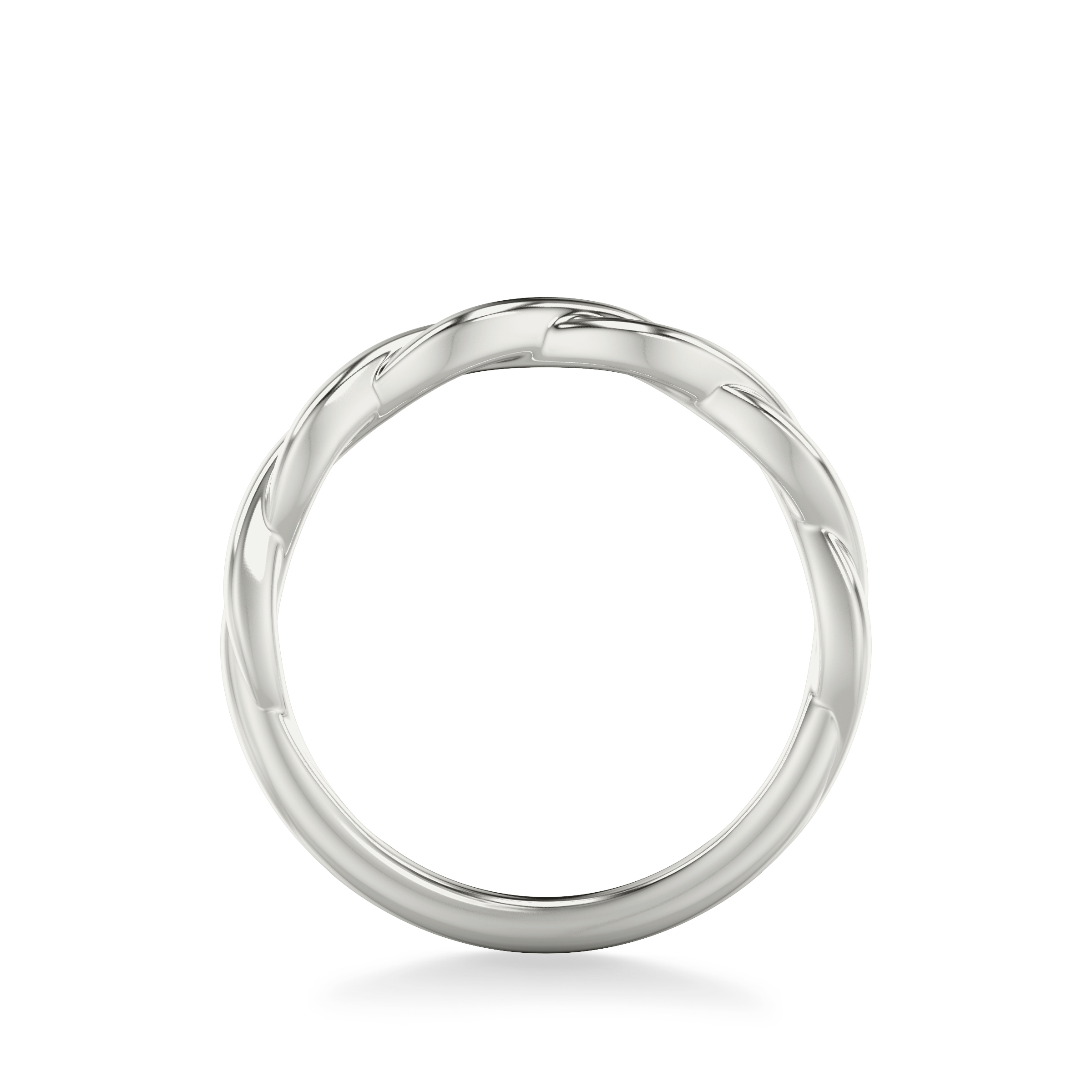 18K White Gold Whitely Twist Band