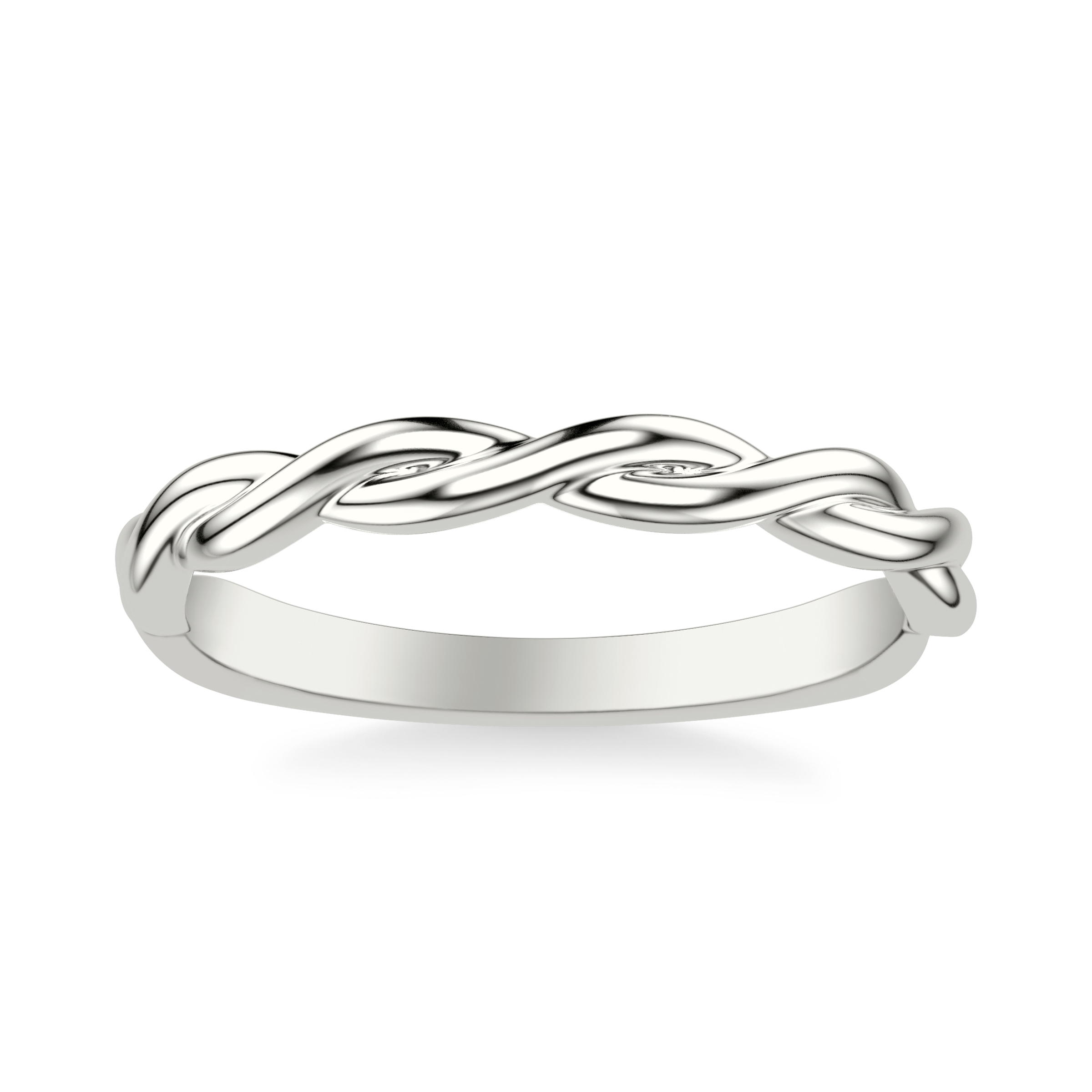 18K White Gold Whitely Twist Band