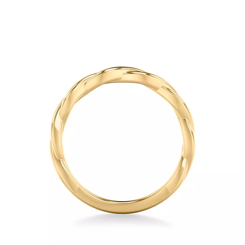 18K Yellow Gold Whitely Twist Wedding Band
