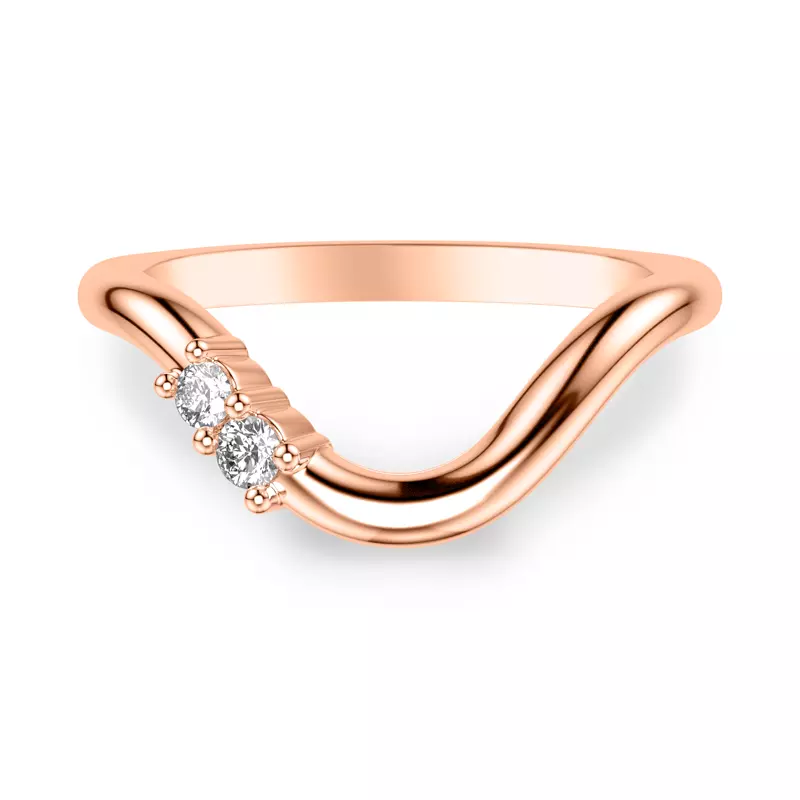 Curvelle Asymmetrical Diamond Band