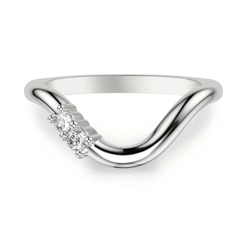 Curvelle Asymmetrical Diamond Band