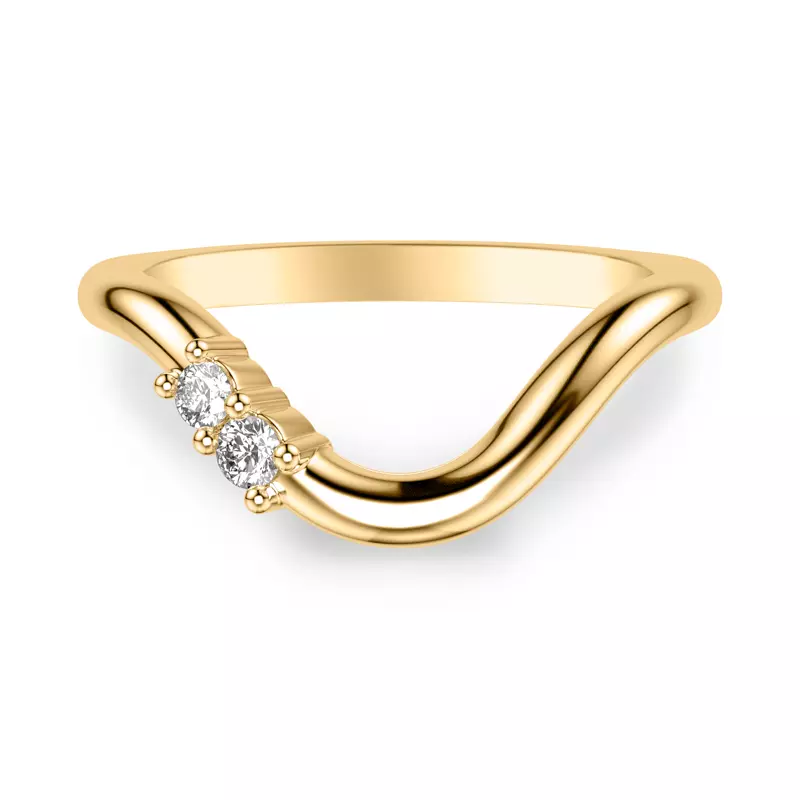 Curvelle Asymmetrical Diamond Band