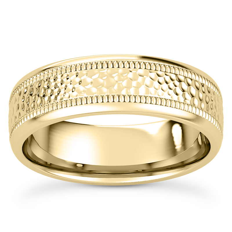 Hammered Milgrain Band (6mm)