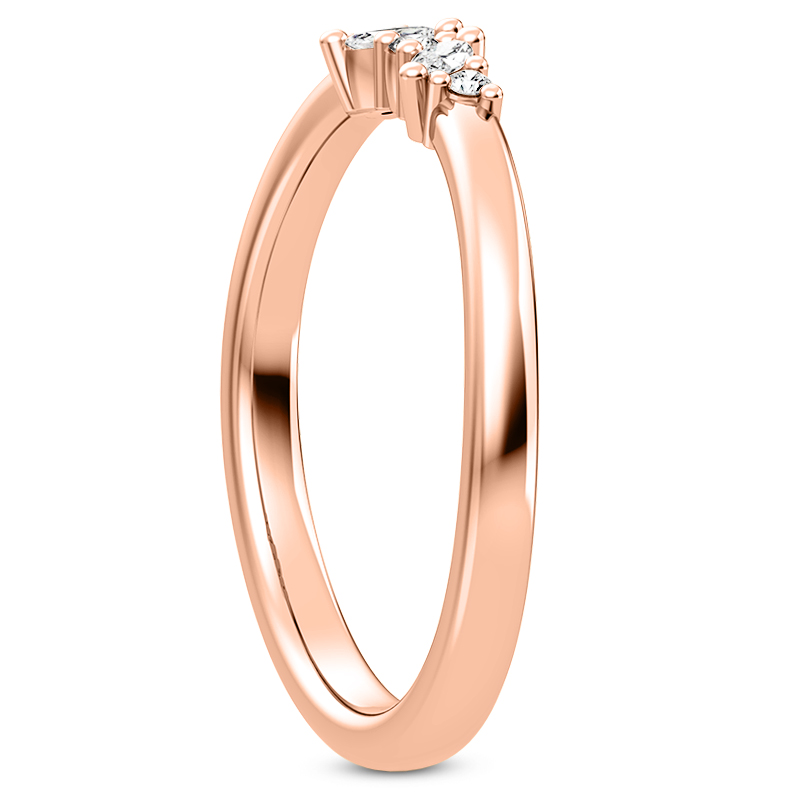 14K Rose Gold Mixed-Shape Diamond Band