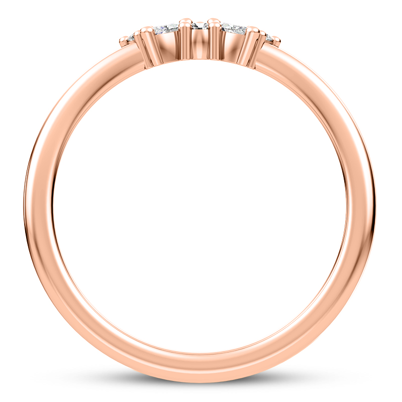 14K Rose Gold Mixed-Shape Diamond Band