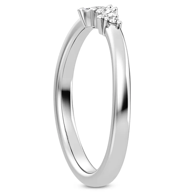 Platinum Mixed-Shape Diamond Band