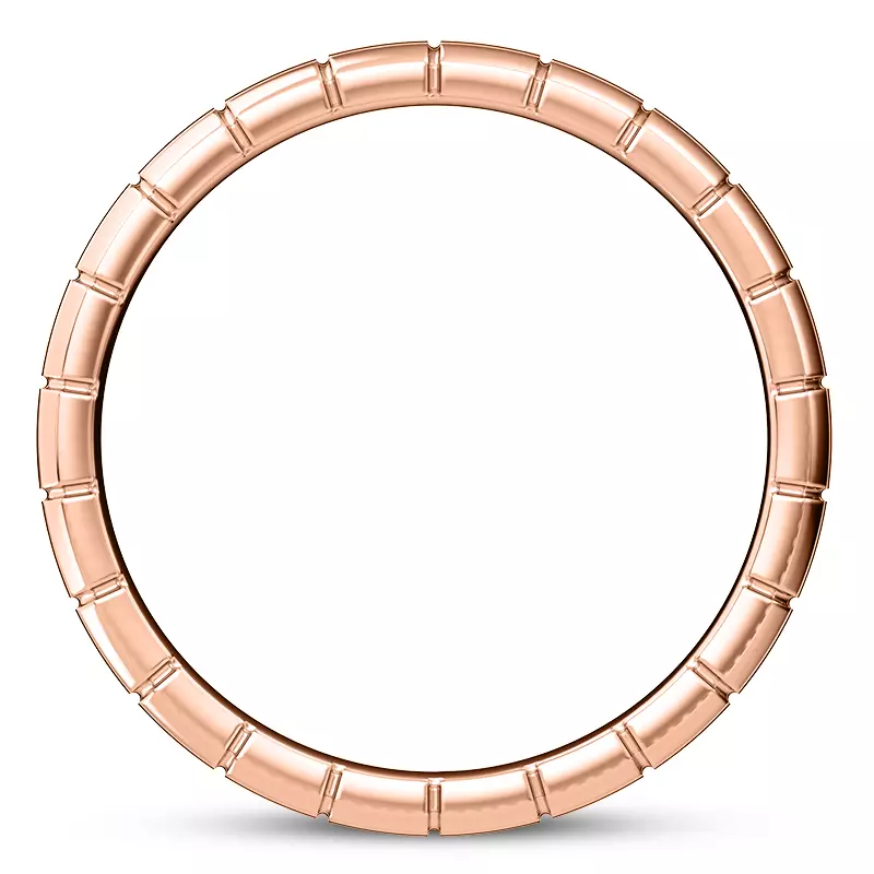 14K Rose Gold Grid-Pattern Band (6mm)