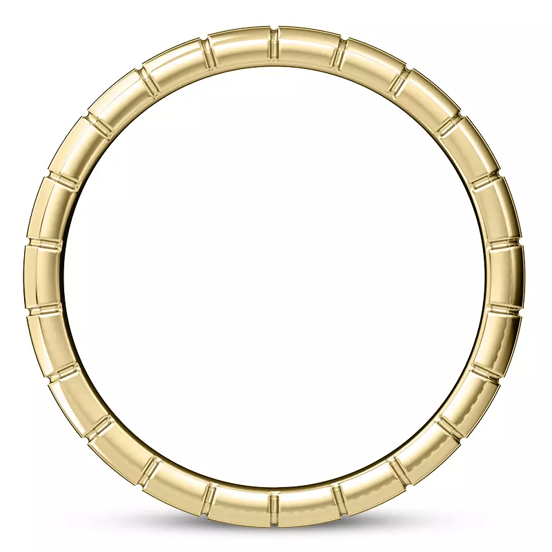 14K Yellow Gold Grid-Pattern Band (6mm)