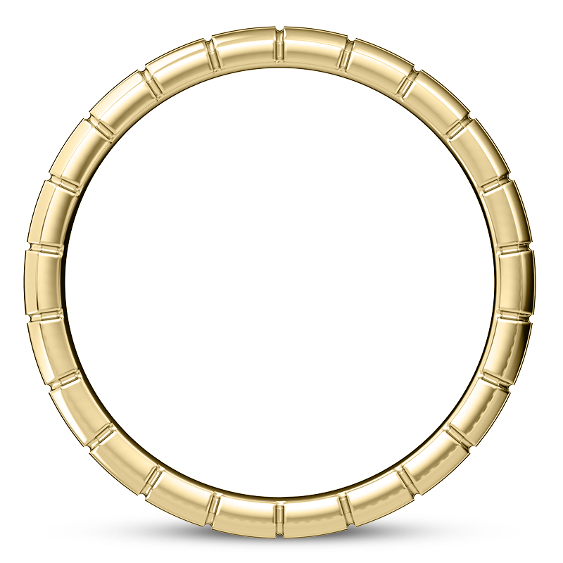 18K Yellow Gold Grid-Pattern Band (6mm)