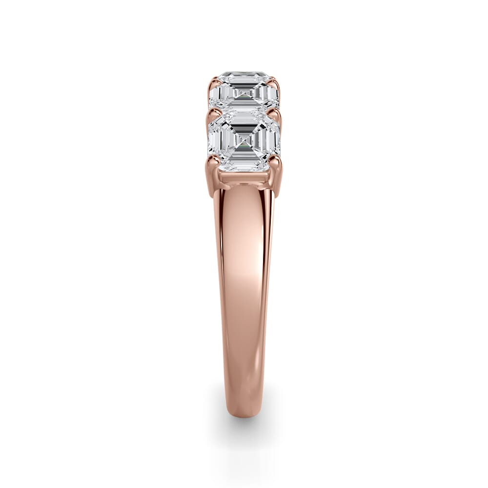 18K Rose Gold Asscher Cut Diamond 5 Stone Ring (2.00 ct. tw.)