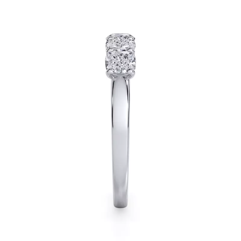 18K White Gold Cushion Cut Lab Diamond 5 Stone Ring (1.00 ct. tw.)