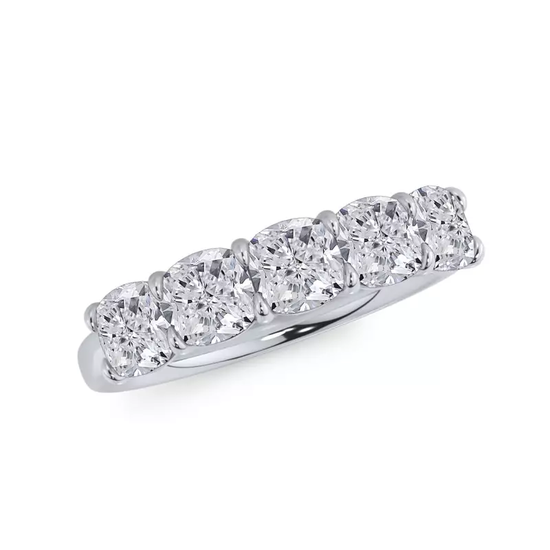 Platinum Cushion Cut Diamond 5 Stone Ring (2.00 ct. tw.)