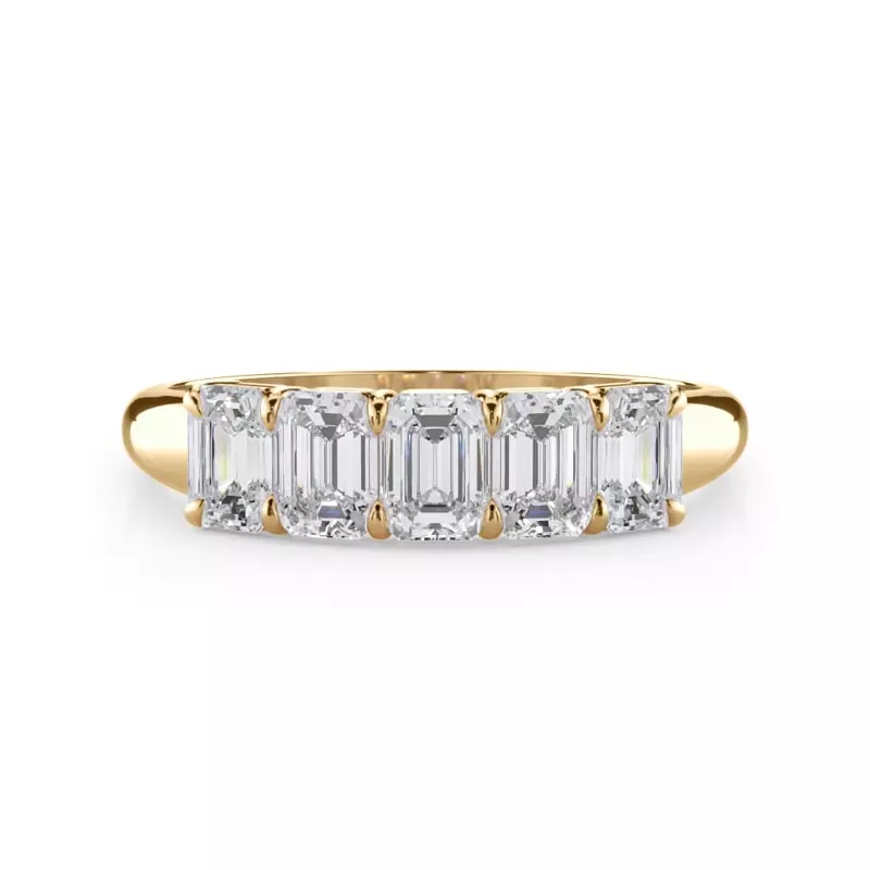 Emerald Cut Lab Diamond 5 Stone Ring (1.00 ct. tw.)