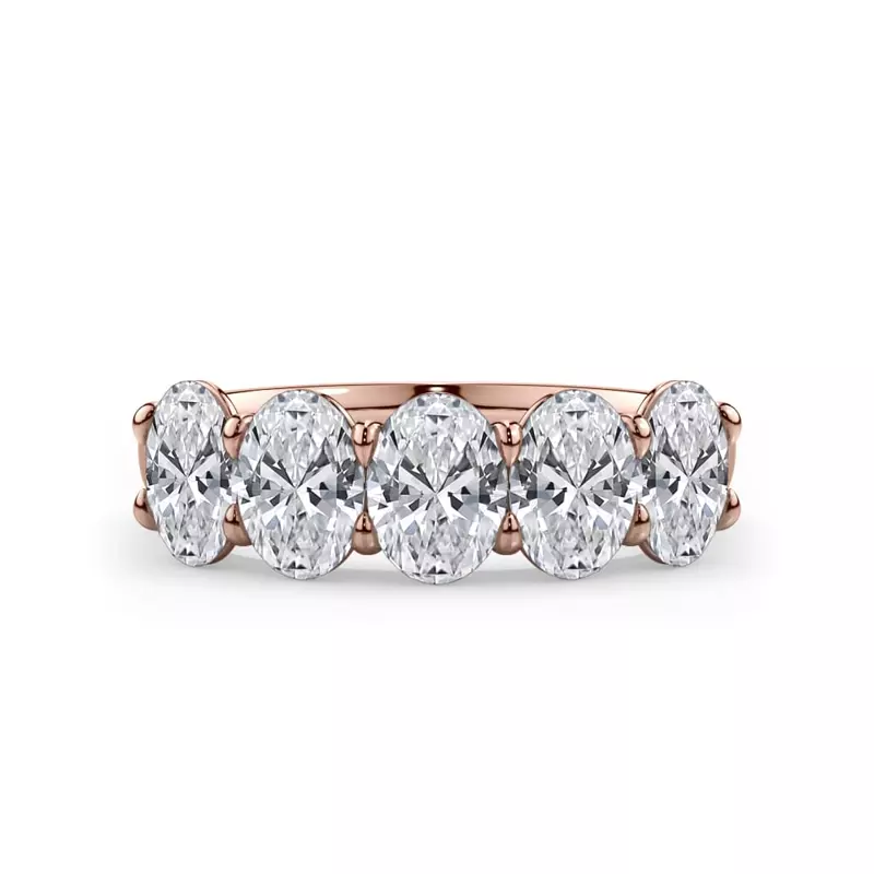 Oval Cut Lab Diamond 5 Stone Ring (2.00 ct. tw.)