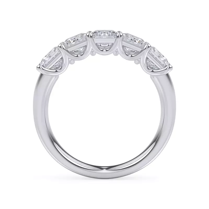 Platinum Princess Cut Lab Diamond 5 Stone Ring (2.00 ct. tw.)