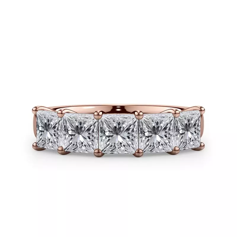 Princess Cut Lab Diamond 5 Stone Ring (2.50 ct. tw.)