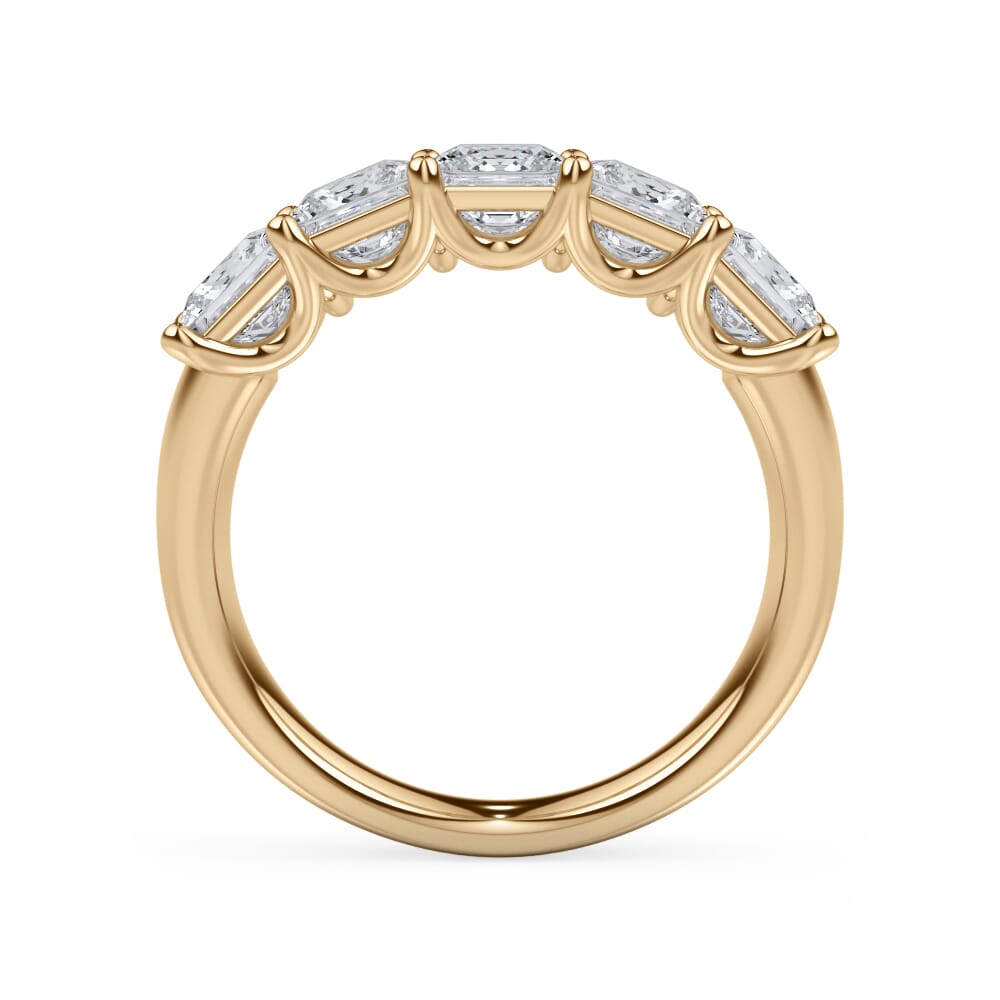 18K Yellow Gold Princess Cut Diamond 5 Stone Ring (2.50 ct. tw.)