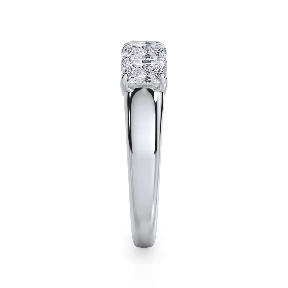 18K White Gold Radiant Cut Diamond 5 Stone Ring (1.00 ct. tw.)