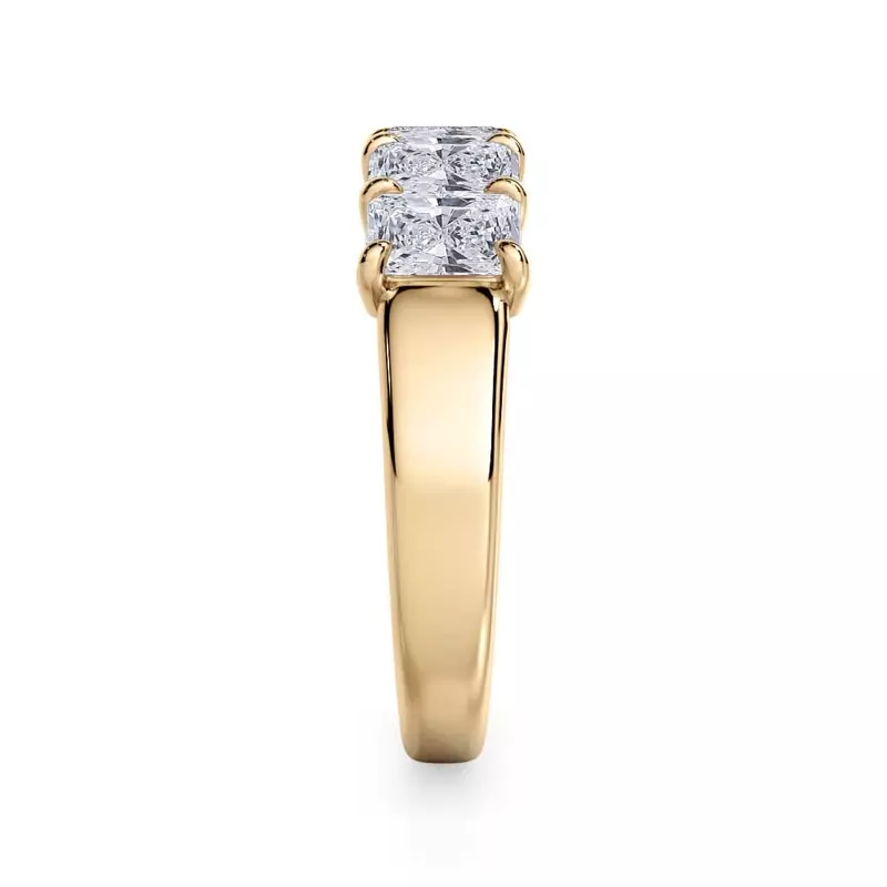 18K Yellow Gold Radiant Cut Lab Diamond 5 Stone Ring (1.50 ct. tw.)
