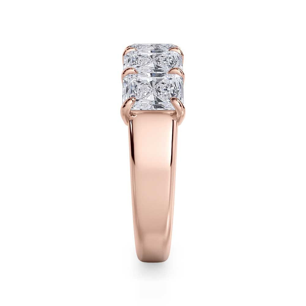 18K Rose Gold Radiant Cut Diamond 5 Stone Ring (2.50 ct. tw.)