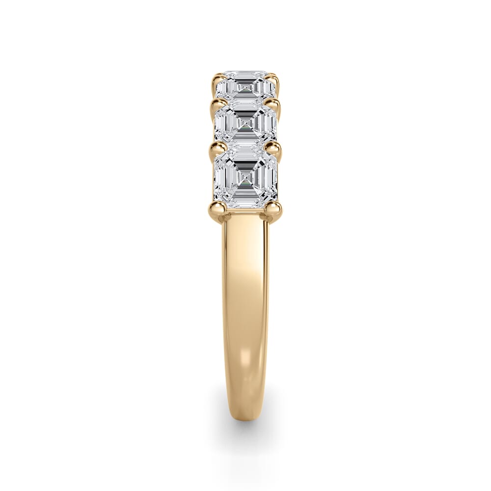 18K Yellow Gold Asscher Cut Diamond 7 Stone Ring (1.50 ct. tw.)