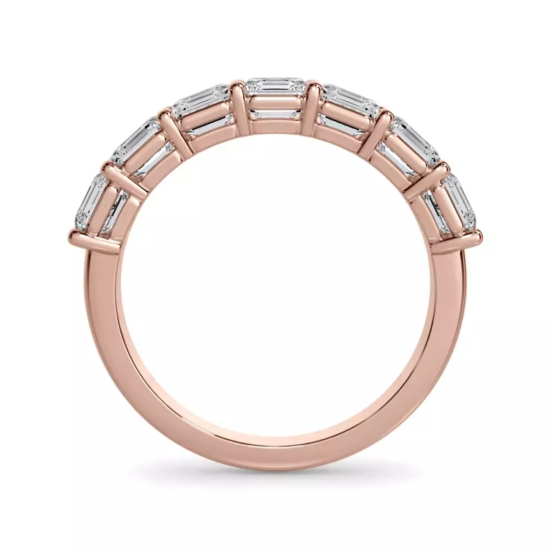 18K Rose Gold Asscher Cut Lab Diamond 7 Stone Ring (2.00 ct. tw.)