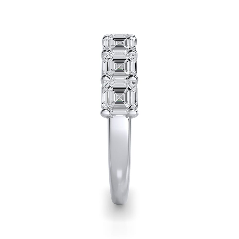 18K White Gold Asscher Cut Diamond 7 Stone Ring (2.00 ct. tw.)