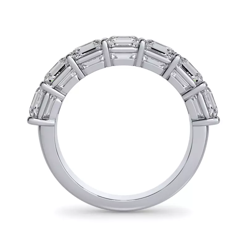  ASSCHER＊ダイヤモンドリング7号 Asscher Cut Diamond 7 Stone Ring (3.00 ct. tw.) - 14K White Gold