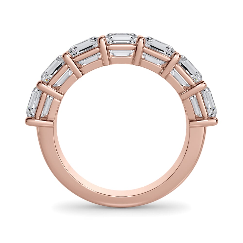 18K Rose Gold Asscher Cut Diamond 7 Stone Ring (3.50 ct. tw.)