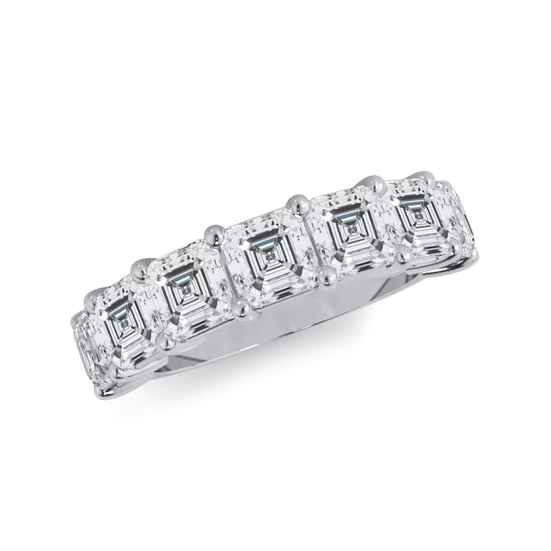 Platinum Asscher Cut Diamond 7 Stone Ring (3.50 ct. tw.)