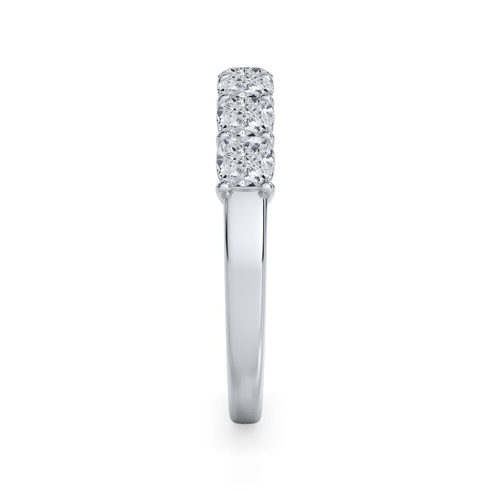 18K White Gold Cushion Cut Diamond 7 Stone Ring (1.00 ct. tw.)